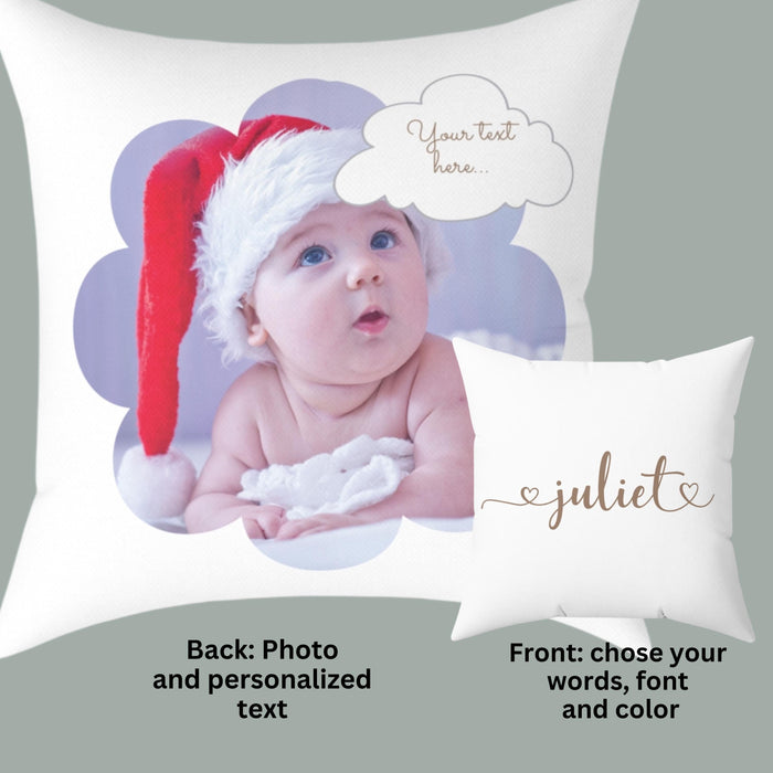 Personalized Name Pillow Custom Cushion with Picture Pillow Personalized Cushion Cover Gift Pillow Printed With Picture Custom Baby Gift