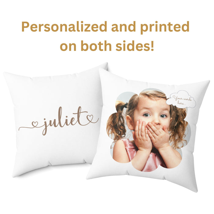 Personalized Photo Pillow Custom Photo Cushions with Picture Pillow Personalized Cushion Gift Pillow Printed With Picture Custom Girly Gift