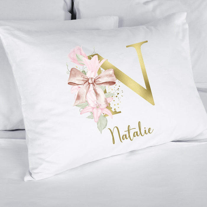 Monogrammed Custom Name Pillow Personalized Pillowcaes Baby Shower Gift Newborn Gift New Mom Gift Baby Gift Idea Satin Pillow Case
