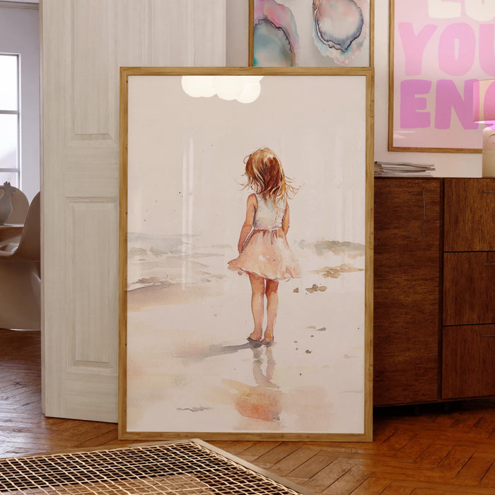 Coastal Granddaughter Print Coastal Muted Beige Above Bed Wall Art Beach Decor Aesthetic Beach House Prints Summer Set of 3 Digital Art