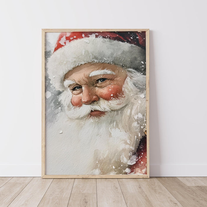 Vintage Christmas Prints Santa Vintage Painting Traditional Christmas Printable Art Christmas Prints Cosy Christmas Printables Digital Print