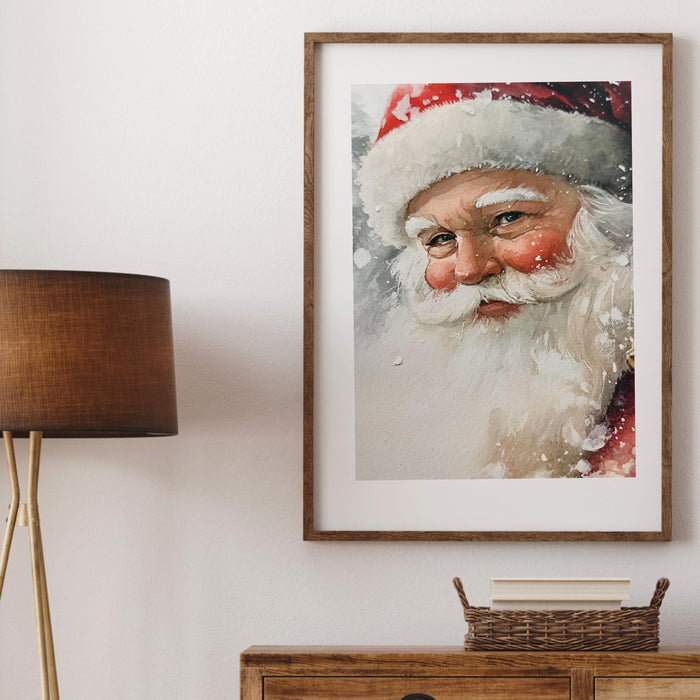 Vintage Christmas Prints Santa Vintage Painting Traditional Christmas Printable Art Christmas Prints Cosy Christmas Printables Digital Print