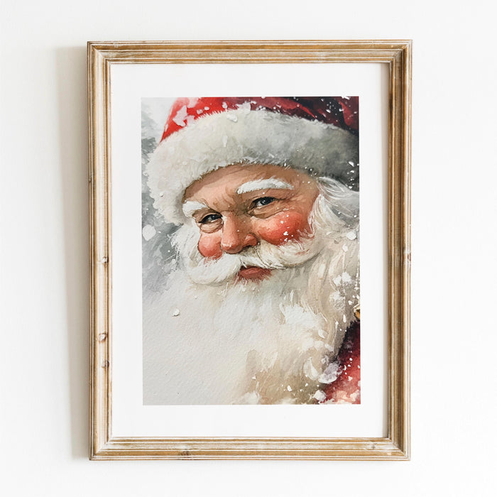 Vintage Christmas Prints Santa Vintage Painting Traditional Christmas Printable Art Christmas Prints Cosy Christmas Printables Digital Print