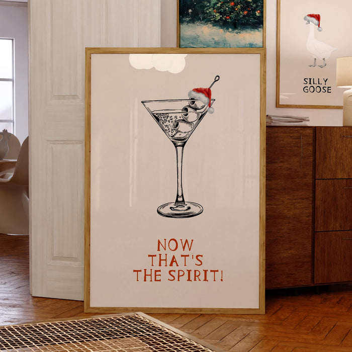 Christmas Bar Cart Print Aesthetic Funny Kitchen Decor Cute Barcart Wall Art Trendy Martini Prints Cocktail Minimalist Poster Printable