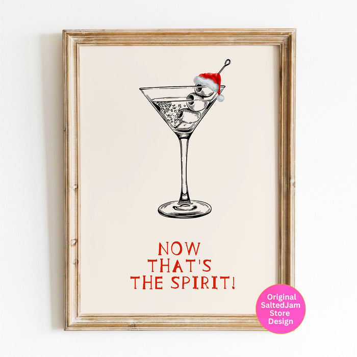 Christmas Bar Cart Print Aesthetic Funny Kitchen Decor Cute Barcart Wall Art Trendy Martini Prints Cocktail Minimalist Poster Printable