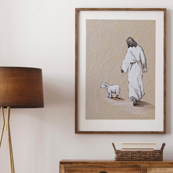 Jesus Leaves The 99 Christian Wall Art Printable Jesus Art Poster Bible Verse Christian Scripture Pastor Gift Jesus Print Digital Download
