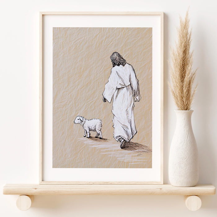 Jesus Leaves The 99 Christian Wall Art Printable Jesus Art Poster Bible Verse Christian Scripture Pastor Gift Jesus Print Digital Download