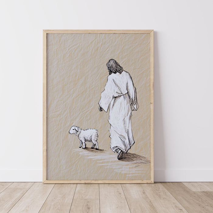 Jesus Leaves The 99 Christian Wall Art Printable Jesus Art Poster Bible Verse Christian Scripture Pastor Gift Jesus Print Digital Download