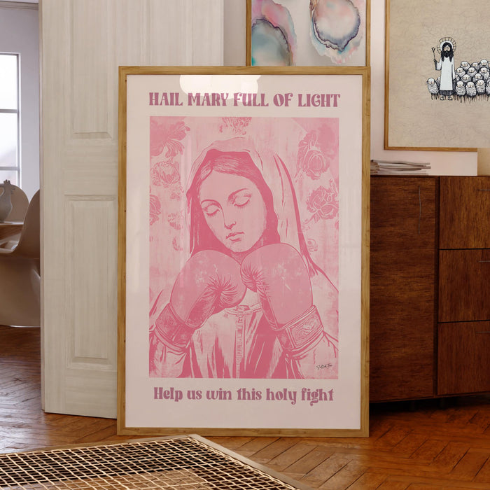 Trendy Pink Modern Christian Art Daughter Gift Bible Poster Religious Wall Art Catholic Funny Meme Inspirational Print Jesus Printable Art