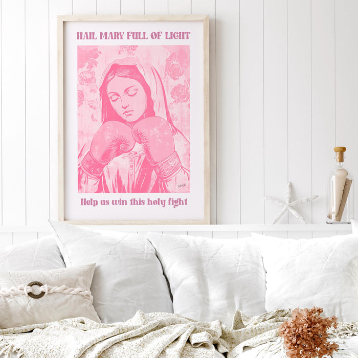 Trendy Pink Modern Christian Art Daughter Gift Bible Poster Religious Wall Art Catholic Funny Meme Inspirational Print Jesus Printable Art