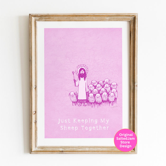 Funny Trendy Minimalist Modern Christian Print Scripture Pink Poster Pink Wall Art Printable Jesus Christian Self Care Digital Download