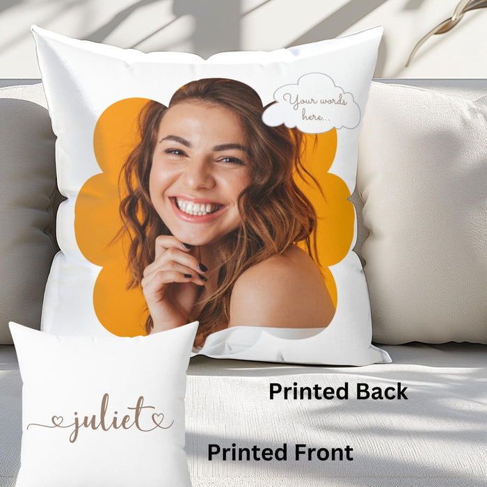 Personalized Name Pillow Custom Cushion with Picture Pillow Personalized Cushion Cover Gift Pillow Printed With Picture Custom Baby Gift