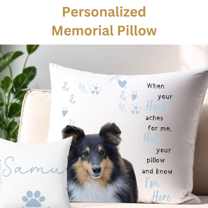 Pet Memorial Gift Dog Memorial Pillow Personalized Custom Cushion Loss of Pet Sympathy Gift with Pet's Picture Pet Loss Dog Photo Pillow