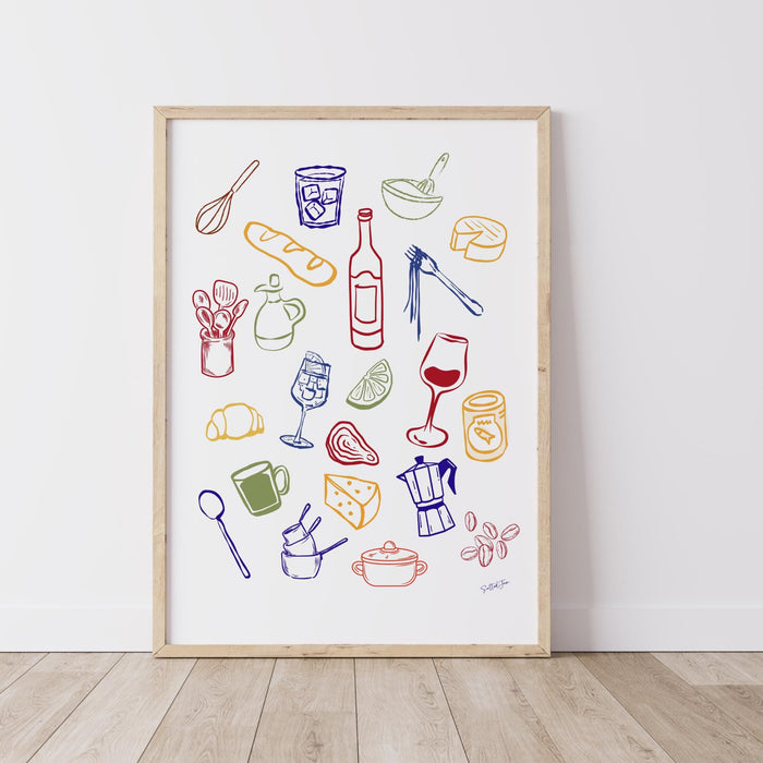 Coffee Print, Drink Poster, Modern Kitchen Decor, Retro Poster, Pop Art, Kitchen Art, Exhibition Poster, Illustration, Coffee Prints