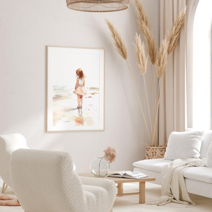 Coastal Granddaughter Print Coastal Muted Beige Above Bed Wall Art Beach Decor Aesthetic Beach House Prints Summer Set of 3 Digital Art