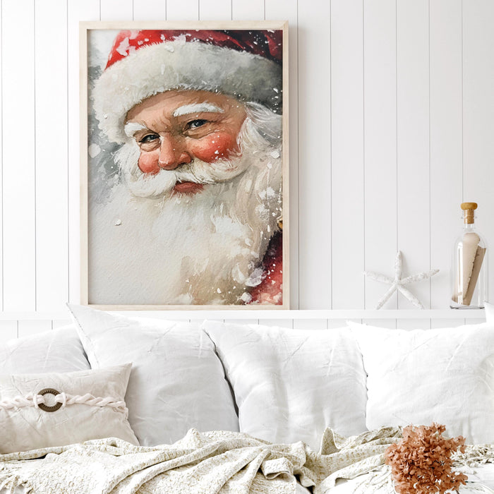 Vintage Christmas Prints Santa Vintage Painting Traditional Christmas Printable Art Christmas Prints Cosy Christmas Printables Digital Print