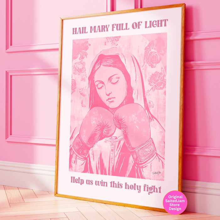 Trendy Pink Modern Christian Art Daughter Gift Bible Poster Religious Wall Art Catholic Funny Meme Inspirational Print Jesus Printable Art