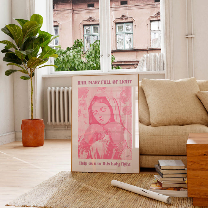 Trendy Pink Modern Christian Art Daughter Gift Bible Poster Religious Wall Art Catholic Funny Meme Inspirational Print Jesus Printable Art