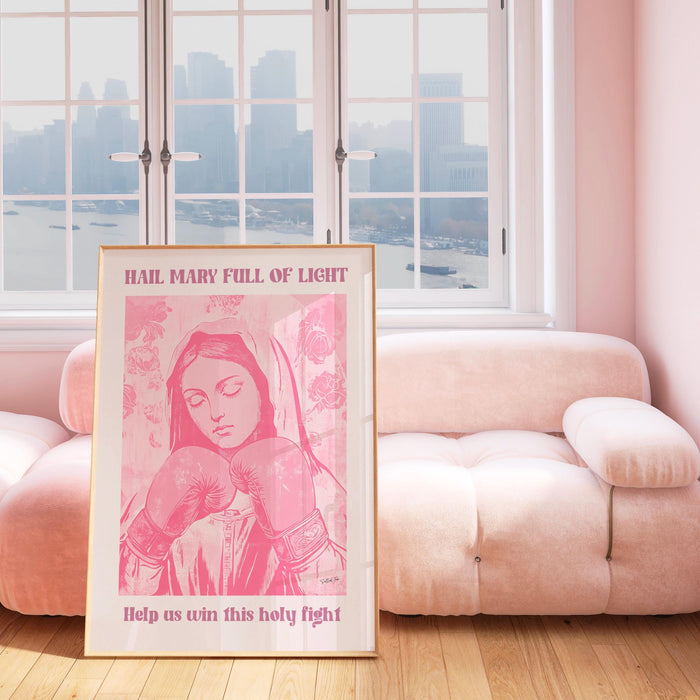 Trendy Pink Modern Christian Art Daughter Gift Bible Poster Religious Wall Art Catholic Funny Meme Inspirational Print Jesus Printable Art