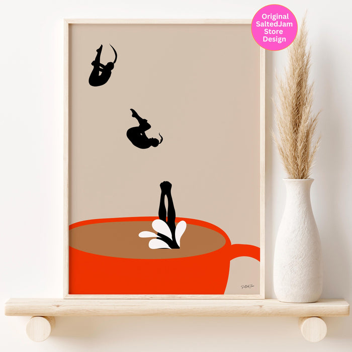 Coffee Print Kitchen Art Drinks Poster Modern Kitchen Decor Retro Prints Pop Art Kitchen Wall Art Trendy Poster Coffee Lover Gift digital