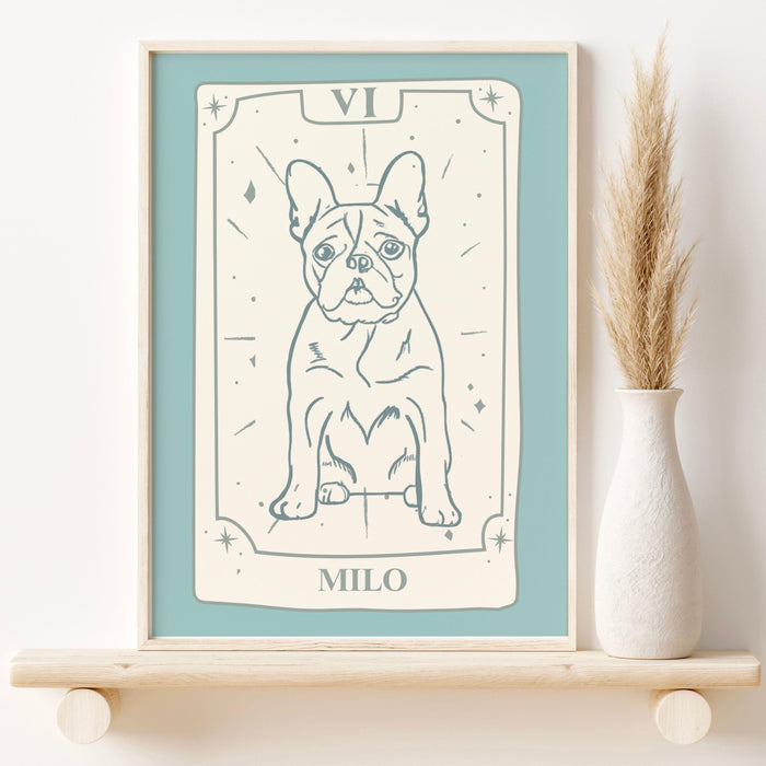 Personalized Pet Tarot Card Portraits Pet Art From Photo Custom Digital Dog Portraits Portraits Custom Dog Portraits Custom Pet Art  Poster