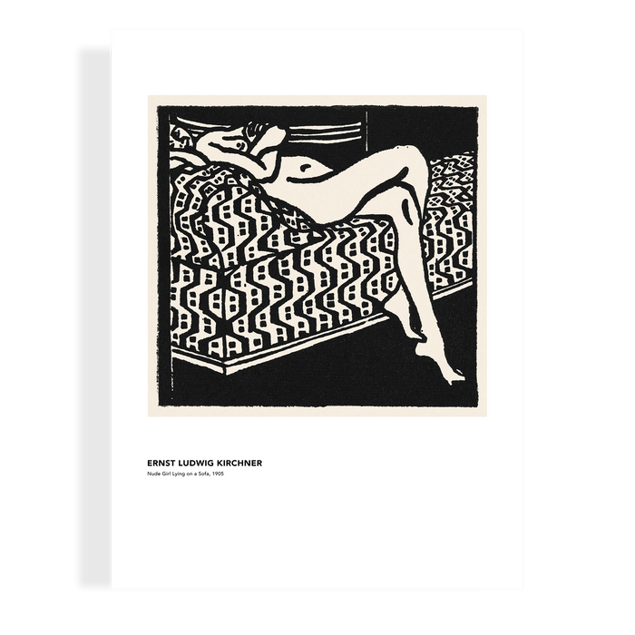 NUDE GIRL LYING ON A SOFA