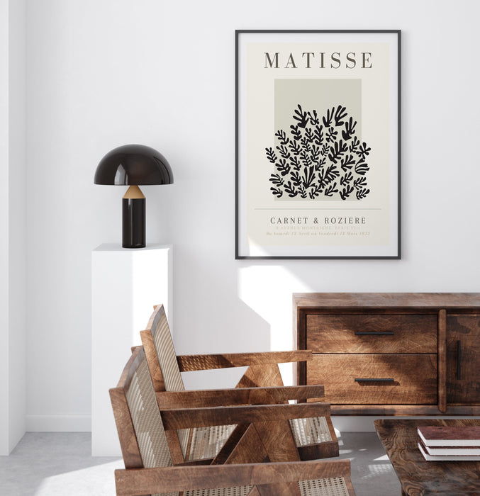 Modern Simple Neutral Wall Art, Matisse Poster, Black White Gray Wall Decor, Minimal Print, Minimalist Art Print, Minimalist