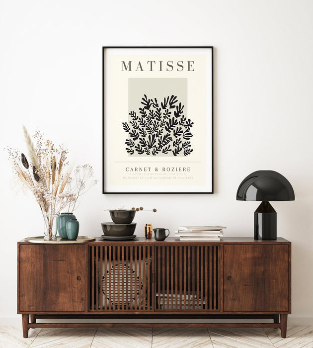 Modern Simple Neutral Wall Art, Matisse Poster, Black White Gray Wall Decor, Minimal Print, Minimalist Art Print, Minimalist