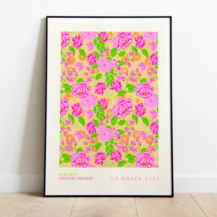 Pink Green Flower Market Digital Download, 70s Style Poster, 60s Flower Print, Green Pink Decor, Dork Room Wall Art, Printable set of 3,