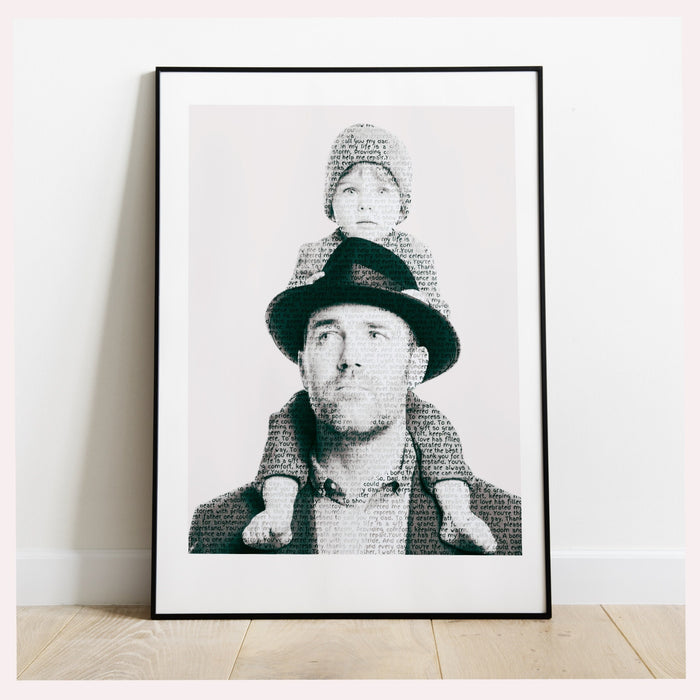 Personalised Father's Day gift, Daddy and me custom photo Dad and Child Portrait Personalised Illustration Gift Digital Art, Christmas gift