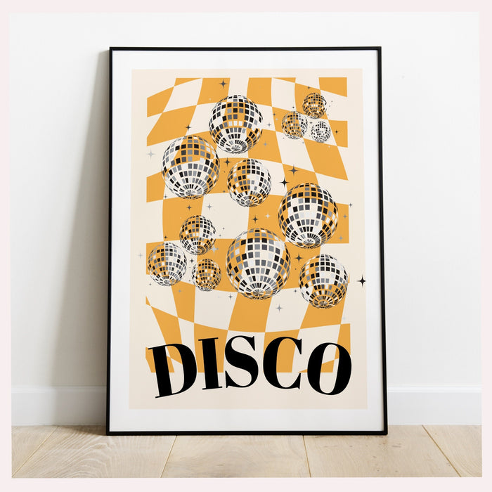 Fashion Girl Print | Disco Print | Girls Drinking Print | Fashion Wall Art | Stylish Wall Art | Black And White Art | Funky Prints