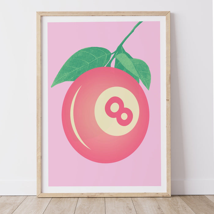 Pink preppy wall art 8 ball, Digital print, Preppy art, Preppy poster print, Preppy room decor, College room decor, Minamalist wall decor