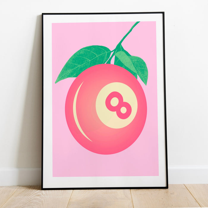 Pink preppy wall art 8 ball, Digital print, Preppy art, Preppy poster print, Preppy room decor, College room decor, Minamalist wall decor