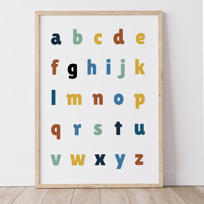 Set Of Educational Posters, 6 Home school Printables,Alphabet Poster,Playroom prints,Montessori Classroom Decor,Education Learning Posters