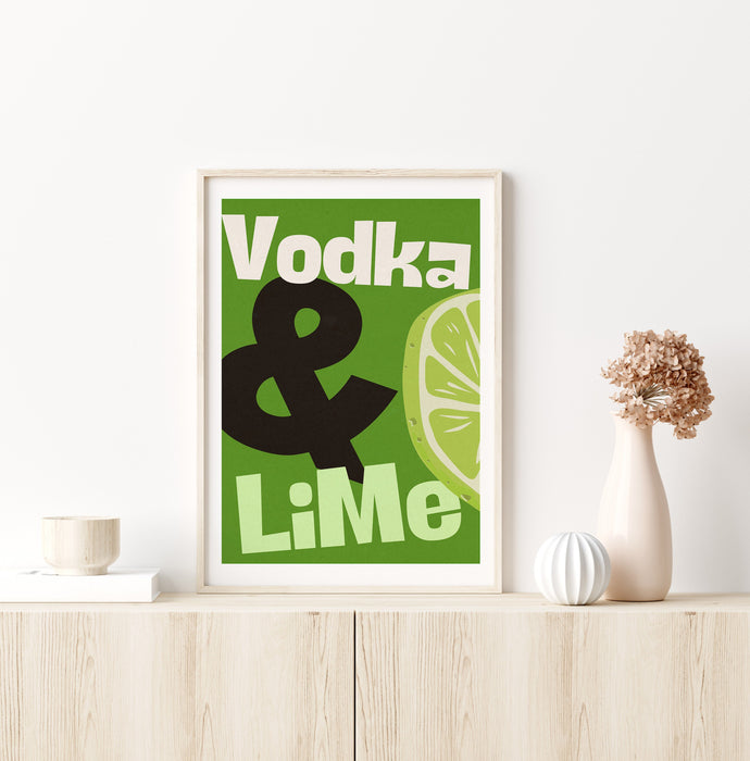 Vodka Poster, Digital Download, Kitchen Digital Poster, Cocktail Print , Bar Accessories, Printable Poster, Retro Art