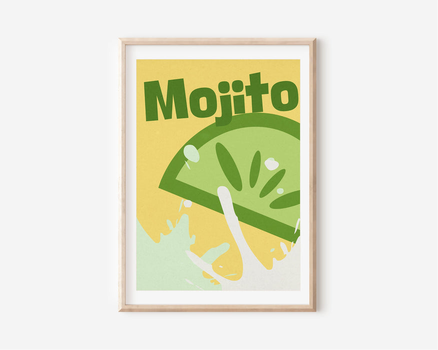 Bright Wall Art, Retro Cocktail Print, Yellow, Green, Gallery Wall, Wall Art, Vintage Liquor, Bar Decoration, Games Room Prints, Summer Art