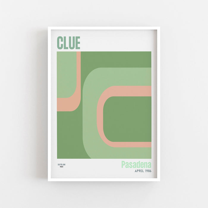 PRINTED Mid Century Modern Abstract Wall Art Print, Green Pink Print, Modern Retro Art, Living Room Apartment Decor, Movie Poster,