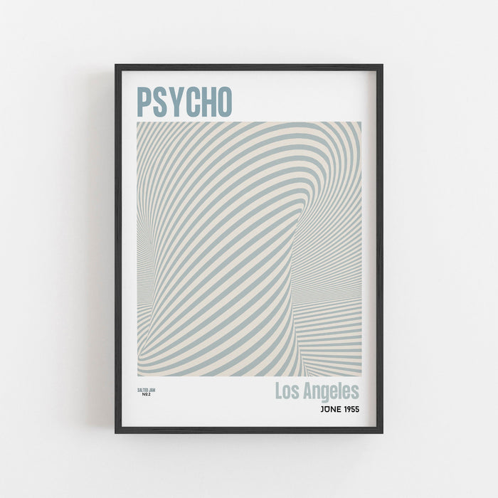Psycho Inspired Poster, Alfred Hitchcock, Vintage Retro Art Print, Wall Art Print, Minimalist Movie Poster, Abstract Poster, Home Decor