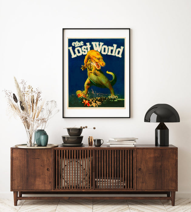 The Lost World Dinosaur Print, Dinosaur lover Christmas Gift , Jurassic Park film poster | trendy wall art | Home Decor | Vintage movie