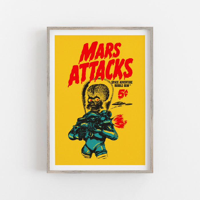 Mars Attacks! Movie Poster, Classic 90's Vintage Wall Film Art Print Photo, Tim Burton Decor, Alien Poster,Printable Wall Art Digital Print