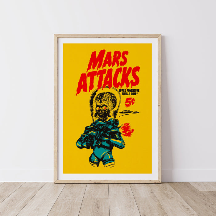 Mars Attacks! Movie Poster, Classic 90's Vintage Wall Film Art Print Photo, Tim Burton Decor, Alien Poster,Printable Wall Art Digital Print