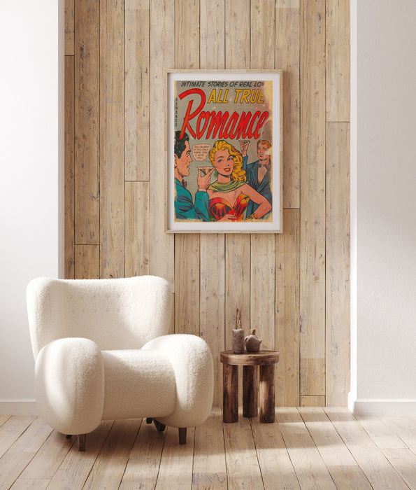 Vintage Comic Romance Love Pop Art, Vintage Retro Wall Art Decor Print,  Poster Aesthetic, Poster Vintage, Comic Book Cover,Digital Download