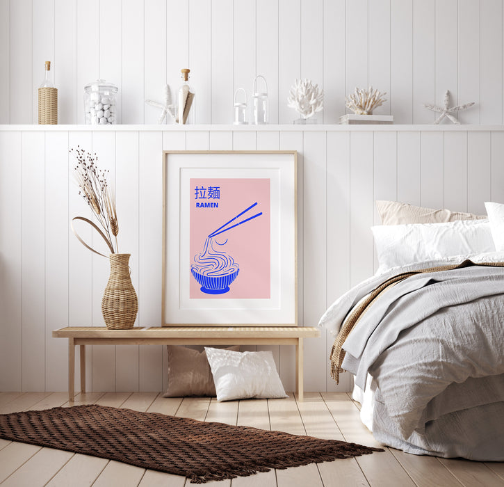 Japanese Ramen Noodles Illustrated Art Print | Japanese Food  Lover Unique Gift | Noodle Poster | A3 A4 A5 Poster
