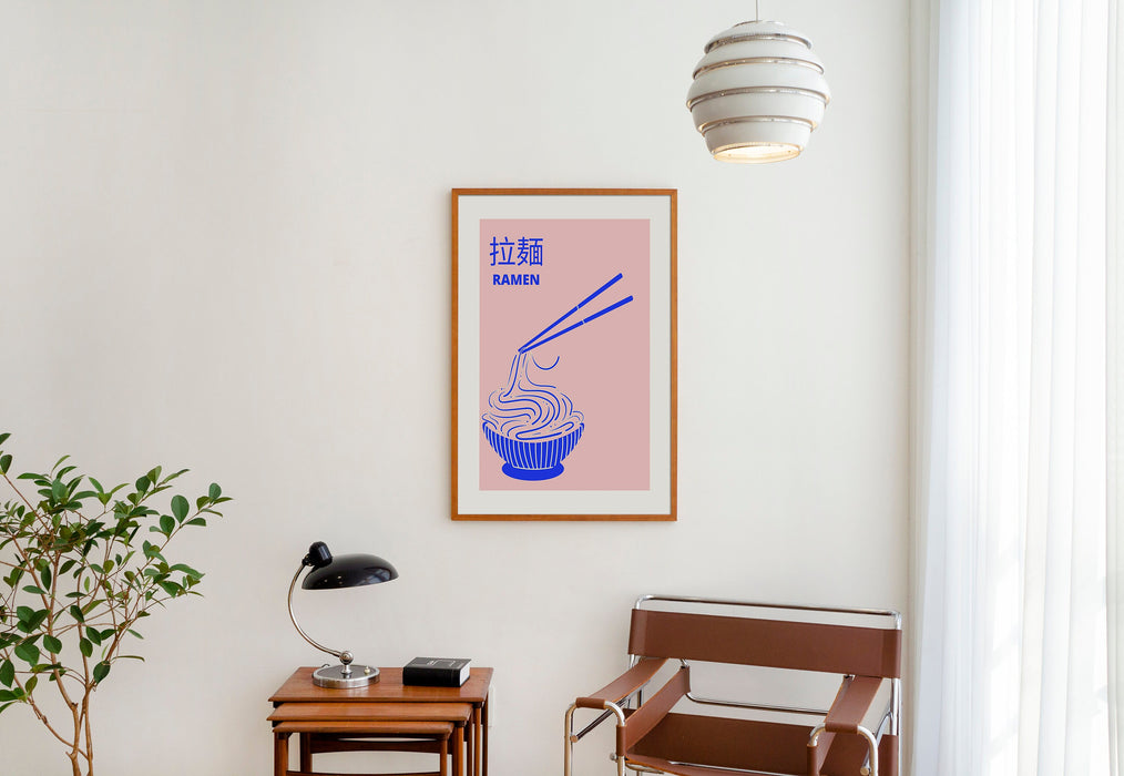 Japanese Ramen Noodles Illustrated Art Print | Japanese Food  Lover Unique Gift | Noodle Poster | A3 A4 A5 Poster