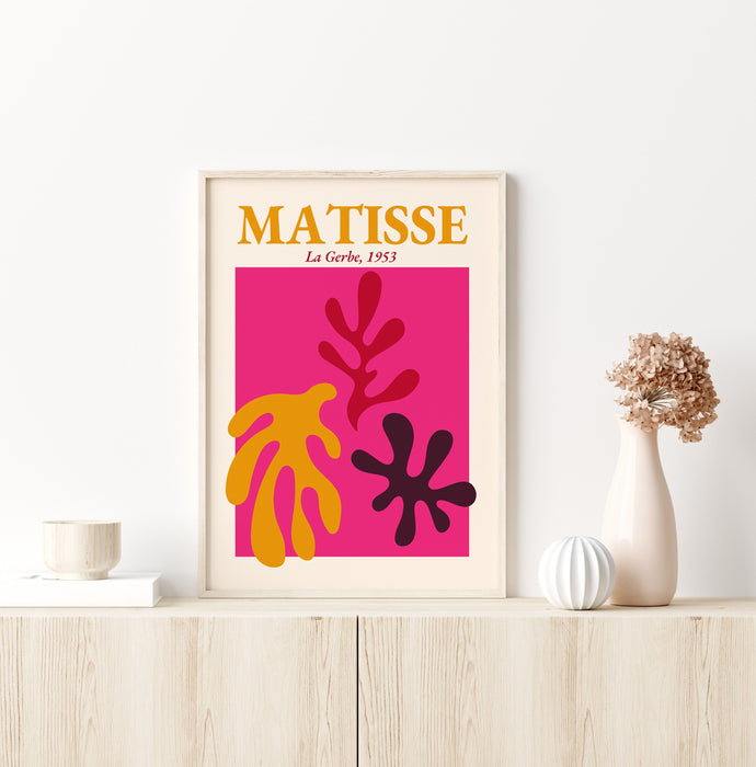 PRINTABLE Matisse Print, Pink Matisse Art, Digital Wall Art, Summer Art Print, Matisse Exhibition, Modern Art Prints, Pink Digital Prints