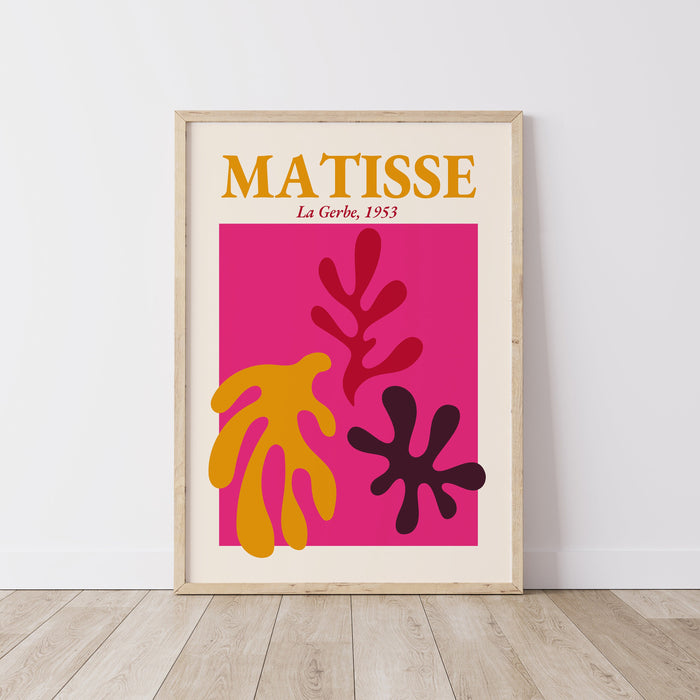 PRINTABLE Matisse Print, Pink Matisse Art, Digital Wall Art, Summer Art Print, Matisse Exhibition, Modern Art Prints, Pink Digital Prints