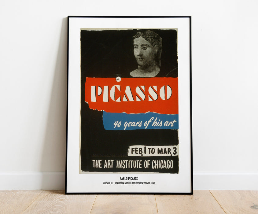 Picasso Vintage 1936-1940 Art Exhibition Poster, Pablo Picasso, Vintage Ad Poster, Vintage Art Gallery Poster, Wall Art, Large Wall Art