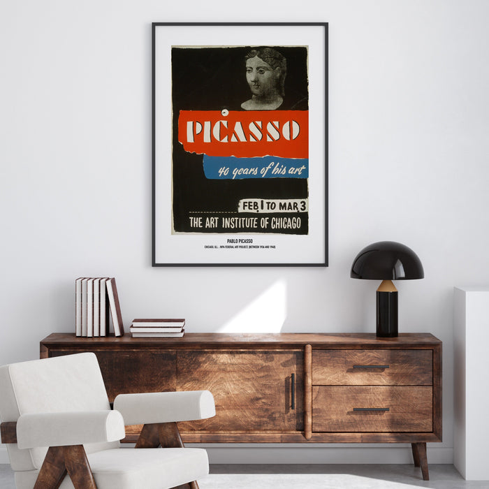 Picasso Vintage 1936-1940 Art Exhibition Poster, Pablo Picasso, Vintage Ad Poster, Vintage Art Gallery Poster, Wall Art, Large Wall Art