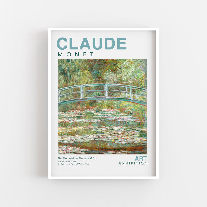 Monet Waterlily Print, Claude Monet Exhibition Poster, Nature Art, Floral Print, Wall Art Decor
