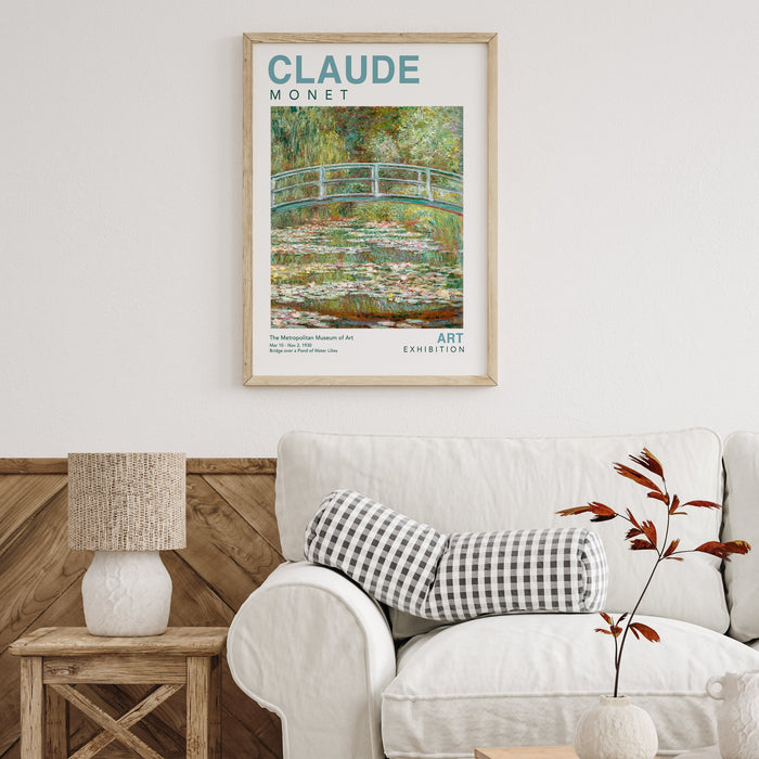 Monet Waterlily Print, Claude Monet Exhibition Poster, Nature Art, Floral Print, Wall Art Decor